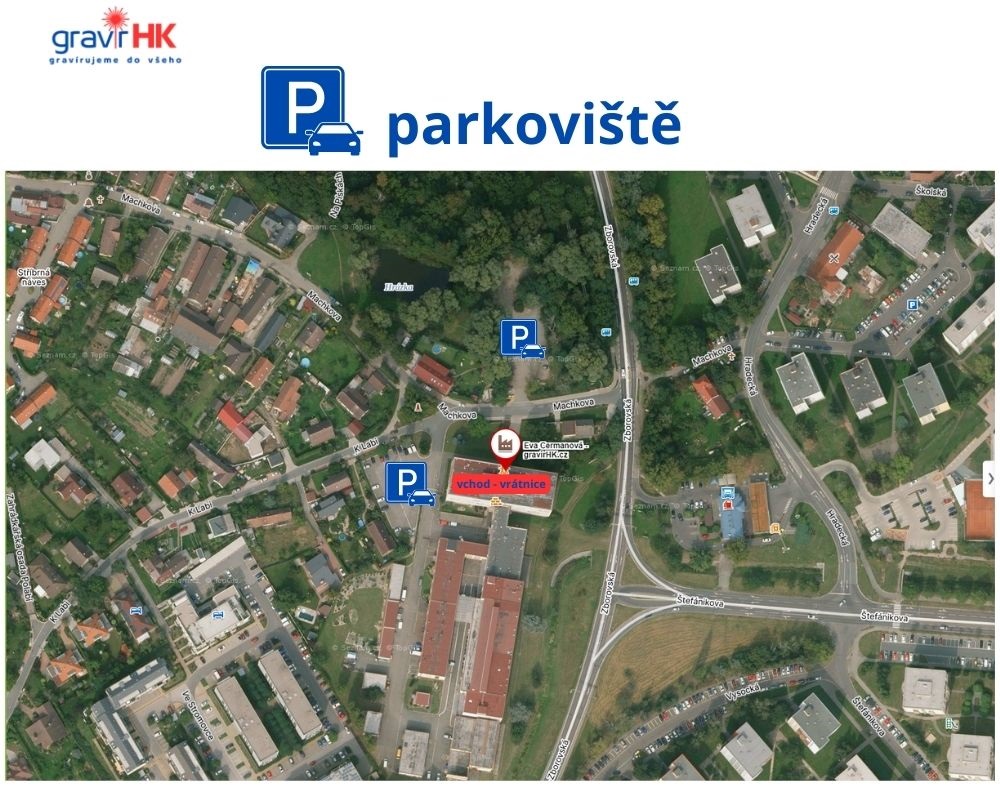 Laserové gravírování HK - mapa