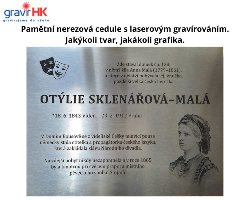 Pamětní nerezové cedule