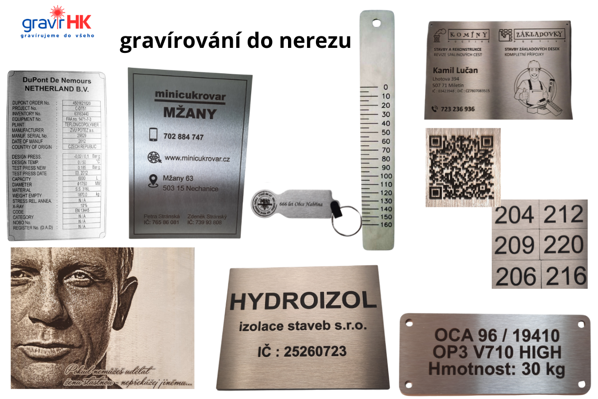 Gravírování laserem do nerezu