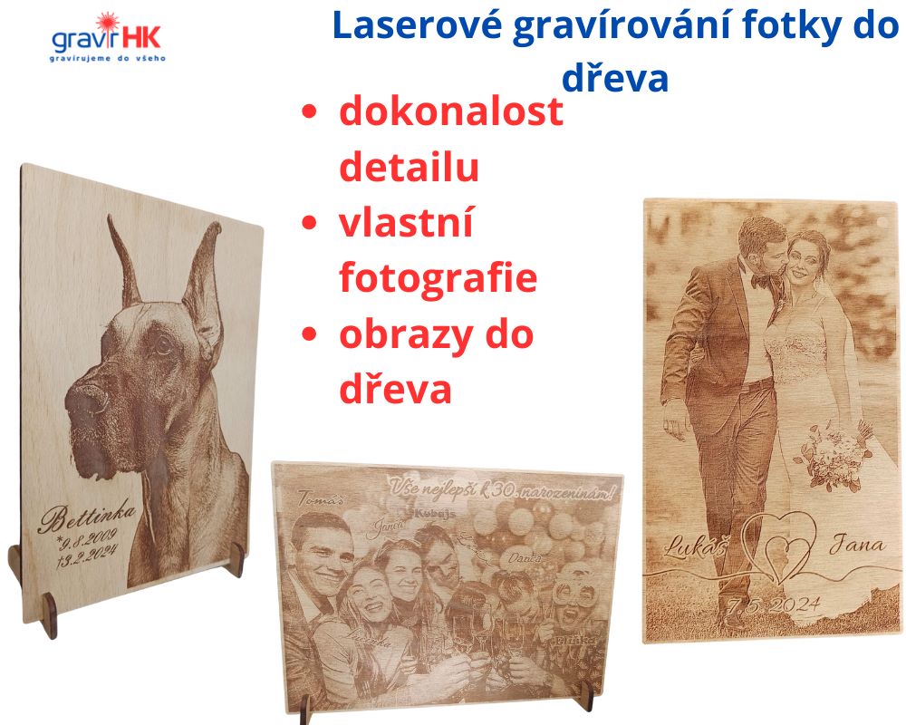 Laserové gravírování fotky do dřeva, dřevěné obrazy, fotka na dřevo, vlastní fotka do dřeva