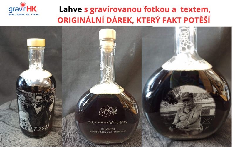Gravírování fotky na sklo, gravírování vlastní fotky na skleněné výrobky